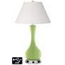 Ivory Empire Vase Lamp - 2 Outlets and 2 USBs in Lime Rickey