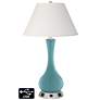 Ivory Empire Vase Lamp - 2 Outlets and 2 USBs in Reflecting Pool