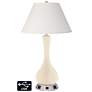 Ivory Empire Vase Lamp - 2 Outlets and 2 USBs in Steamed Milk