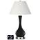 Ivory Empire Vase Lamp - 2 Outlets and 2 USBs in Tricorn Black