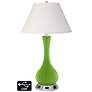 Ivory Empire Vase Lamp - 2 Outlets and USB in Rosemary Green