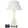 Ivory Empire Vase Lamp - Outlets and USB in West Highland White
