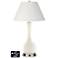 Ivory Empire Vase Lamp - Outlets and USBs in West Highland White