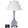Ivory Empire Vase Table Lamp - 2 Outlets and 2 USBs in Blue Sky