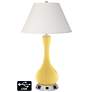 Ivory Empire Vase Table Lamp - 2 Outlets and 2 USBs in Daffodil