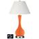 Ivory Empire Vase Table Lamp - 2 Outlets and 2 USBs in Nectarine