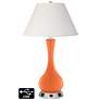 Ivory Empire Vase Table Lamp - 2 Outlets and 2 USBs in Nectarine