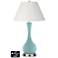 Ivory Empire Vase Table Lamp - 2 Outlets and 2 USBs in Raindrop