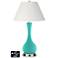 Ivory Empire Vase Table Lamp - 2 Outlets and 2 USBs in Synergy