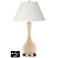 Ivory Empire Vase Table Lamp - 2 Outlets and USB in Colonial Tan