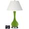 Ivory Empire Vase Table Lamp - 2 Outlets and USB in Gecko