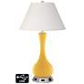 Ivory Empire Vase Table Lamp - 2 Outlets and USB in Goldenrod