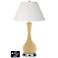 Ivory Empire Vase Table Lamp - 2 Outlets and USB in Humble Gold