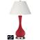 Ivory Empire Vase Table Lamp - 2 Outlets and USB in Samba