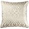 Ivory Foil Velvet 20" Square Throw Pillow