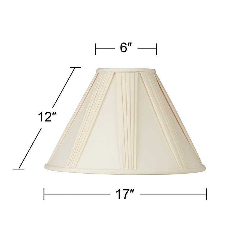 Image 5 Ivory French Drape Lamp Shades by Springcrest 6x17x12 (Spider) Set of 2 more views