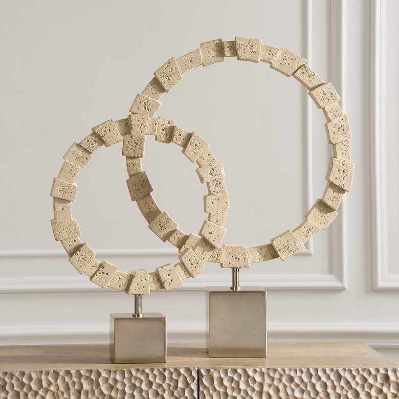 Image 3 Ivory Fusion Rings Set of 2 Sculptures more views
