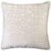 Ivory Geometric Velvet 20" Square Decorative Pillow