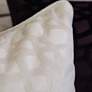 Ivory Geometric Velvet 20" Square Decorative Pillow