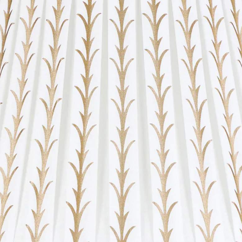 Image 2 Ivory Gold Acanthus Leaf Empire Lamp Shade 13x18x12 (Spider) more views