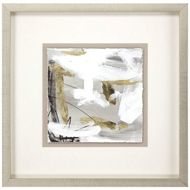 Image 1 Ivory Gold and Gray I 35 inch Square Giclee Framed Wall Art