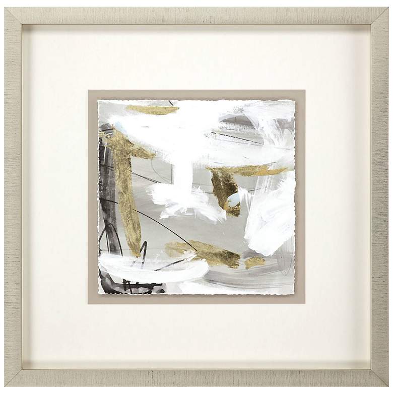 Image 1 Ivory Gold and Gray I 35" Square Giclee Framed Wall Art