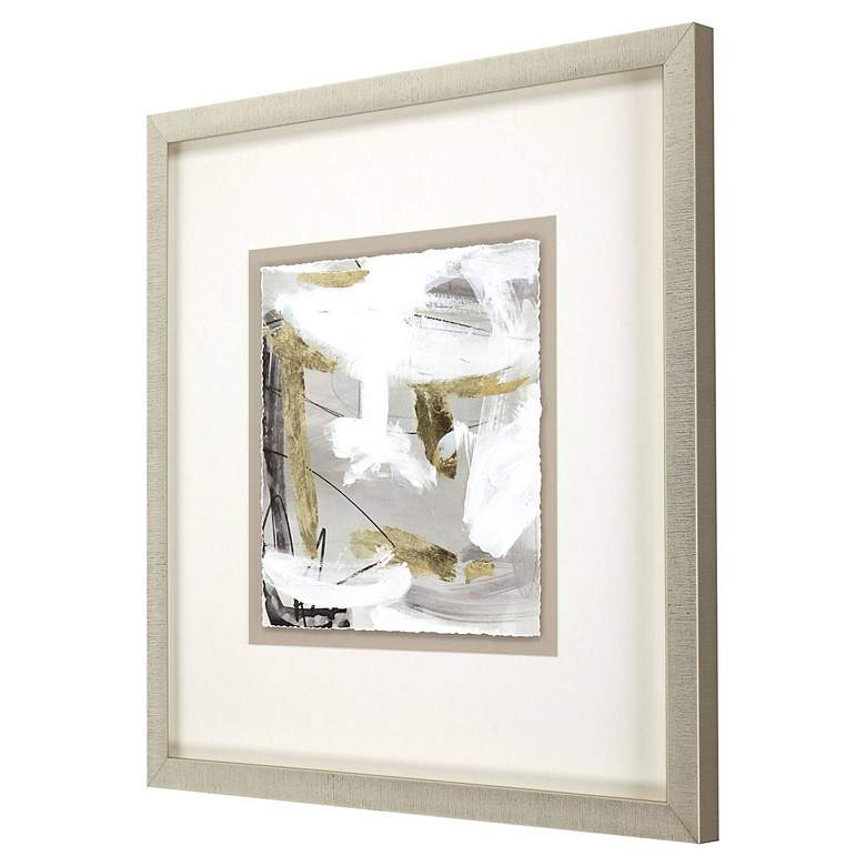 Image 3 Ivory Gold and Gray I 35 inch Square Giclee Framed Wall Art more views
