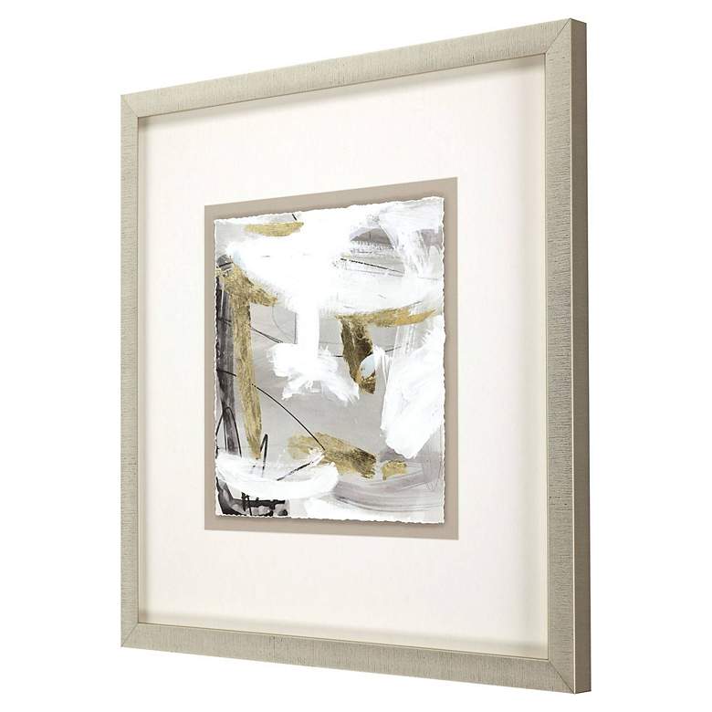Image 3 Ivory Gold and Gray I 35" Square Giclee Framed Wall Art more views