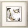 Ivory Gold and Gray II 35" Square Giclee Framed Wall Art