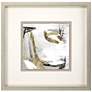 1_Ivory Gold and Gray II 35" Square Giclee Framed Wall Art