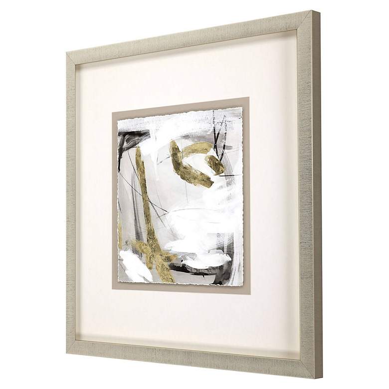 Image 3 Ivory Gold and Gray II 35" Square Giclee Framed Wall Art more views