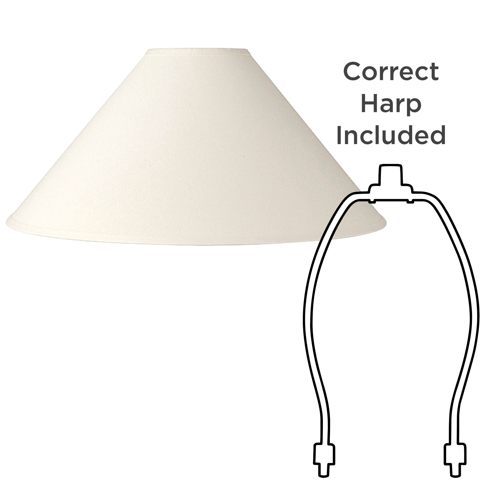 Ivory Linen Chimney Lamp Shade 6x23x13.5 (Spider) 2N806 Lamps Plus