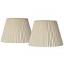 Ivory Linen Knife Pleat Set of 2 Shades 9x14.5x10 (Spider)