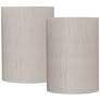 Ivory Linen Set of 2 Cylinder Lamp Shades 8x8x11 (Spider)