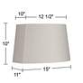 Ivory Modified Oval Lamp Shade 10/12.5x11/15x10 (Spider)
