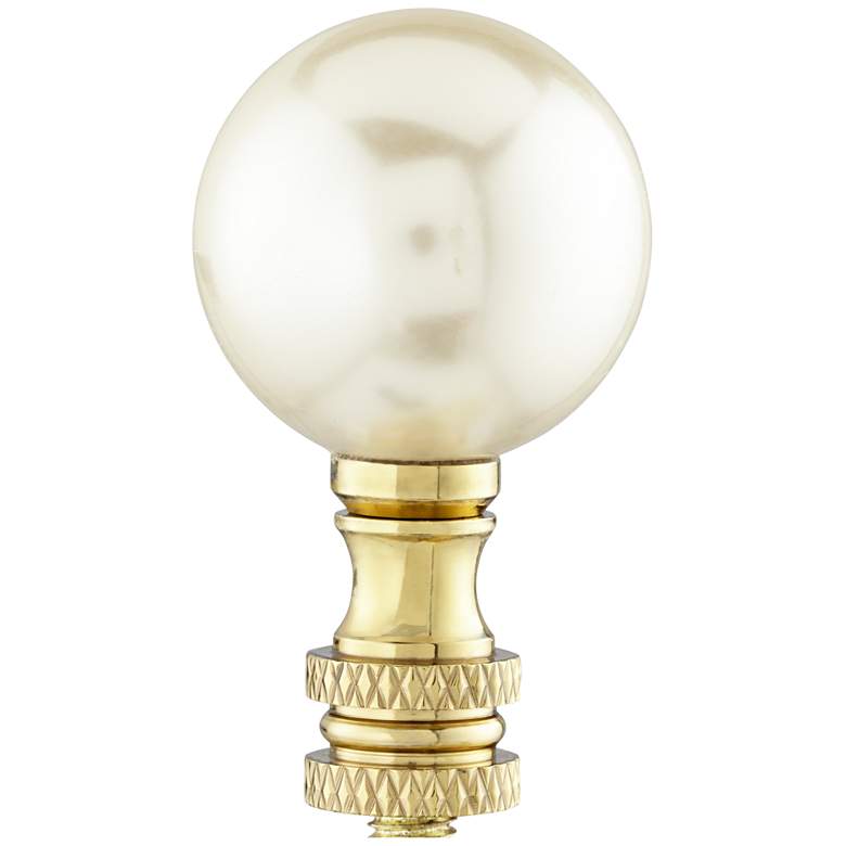 Image 1 Ivory Pearl Lamp Shade Finial