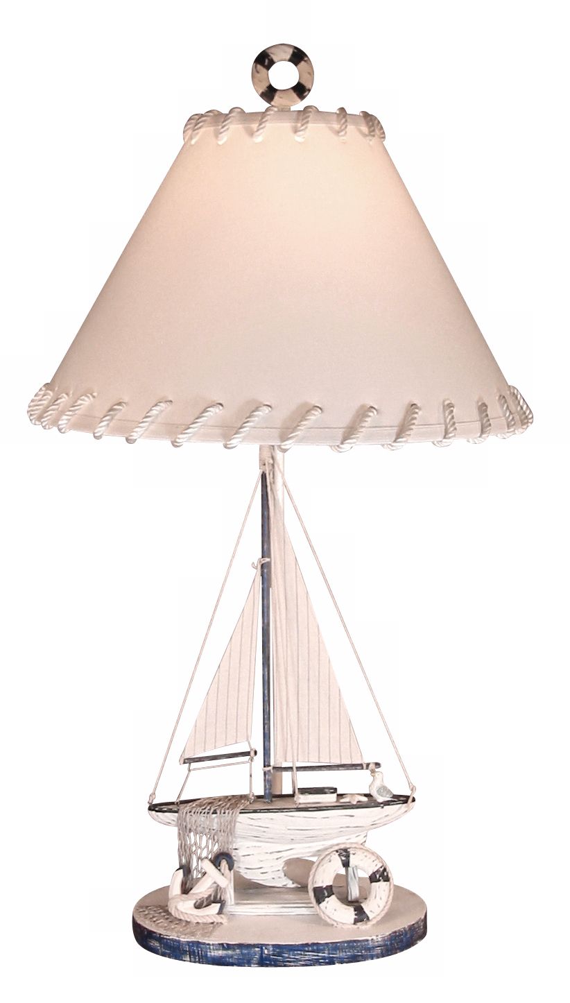 Ivory Sailboat Table Lamp