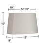Ivory Set of 2 Oval Lamp Shades 10/12.5x11/15x10 (Spider)