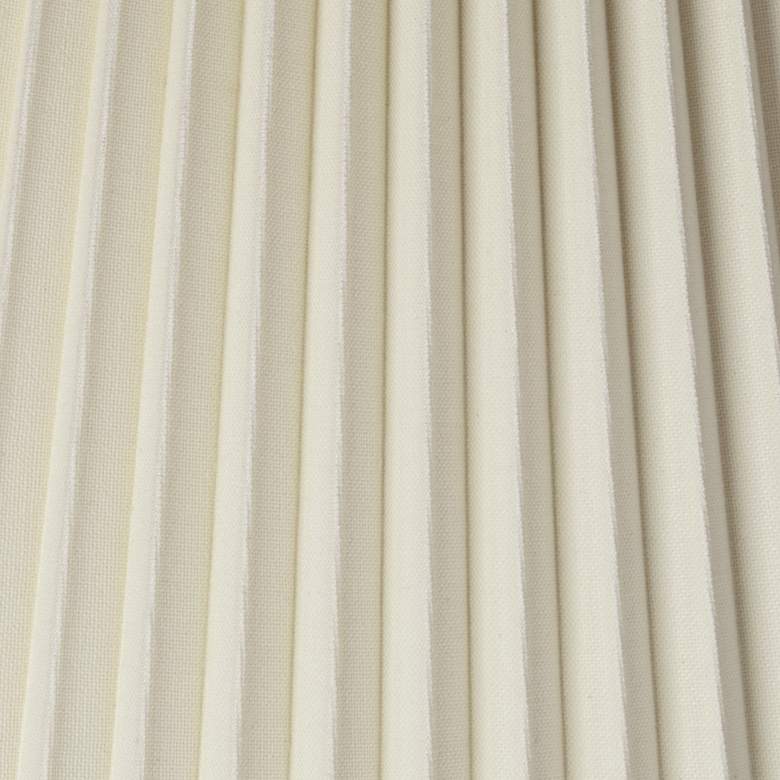 Image 2 Ivory Set of 2 Pleat Empire Lamp Shades 11x19x14.5 (Spider) more views