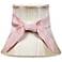 Ivory Silk Shade with Pink Sash 3x5x4.25 (Clip-On)