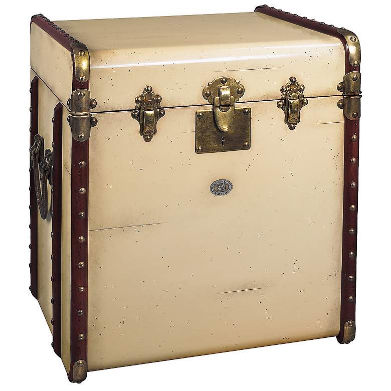 Image 1 Ivory Stateroom Trunk End Table