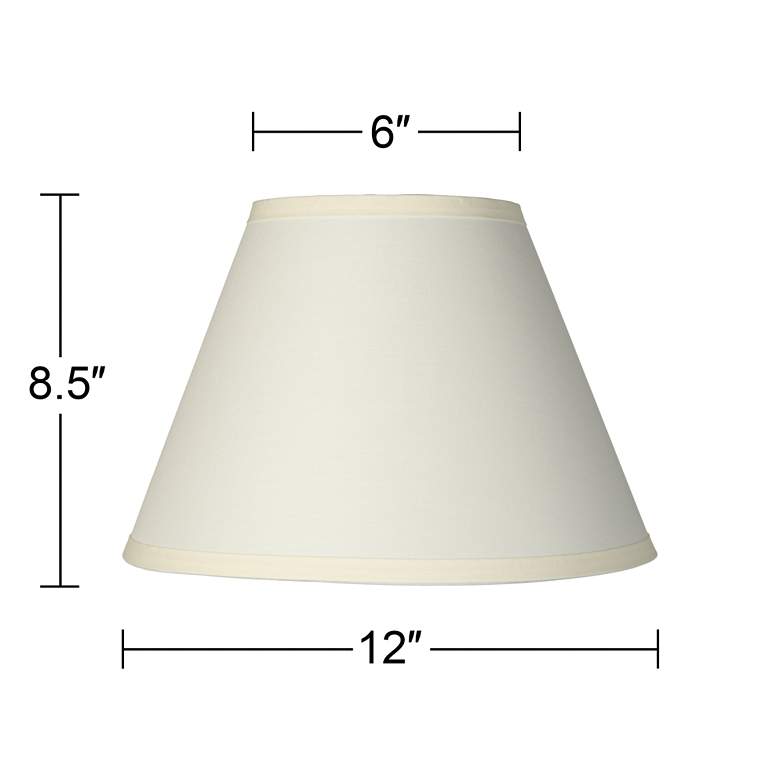 Image 5 Ivory Table Lamp Clip Shade 6x12x8.5 (Clip-On) more views