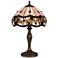 Ivory Tiffany-Style Antique Brass Table Lamp