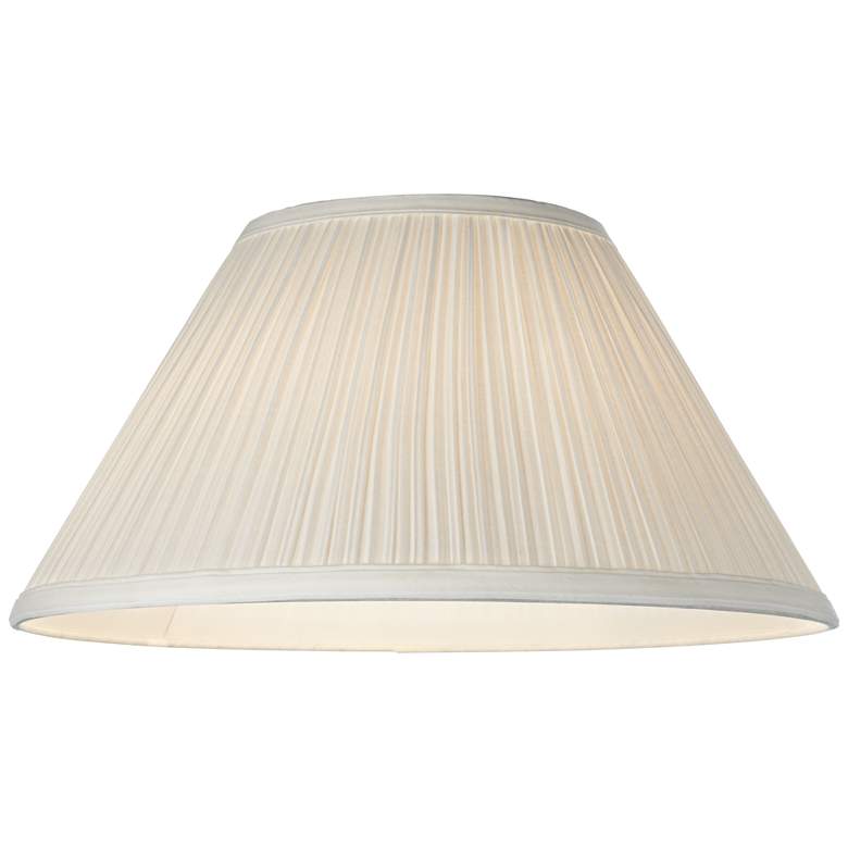 Image 3 Ivory White Set of 2 Pleated Lamp Shades 6x14x8 (Spider) more views