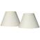 Ivory White Set of 2 Table Lamp Shades 6x12x8.5 (Clip-On)