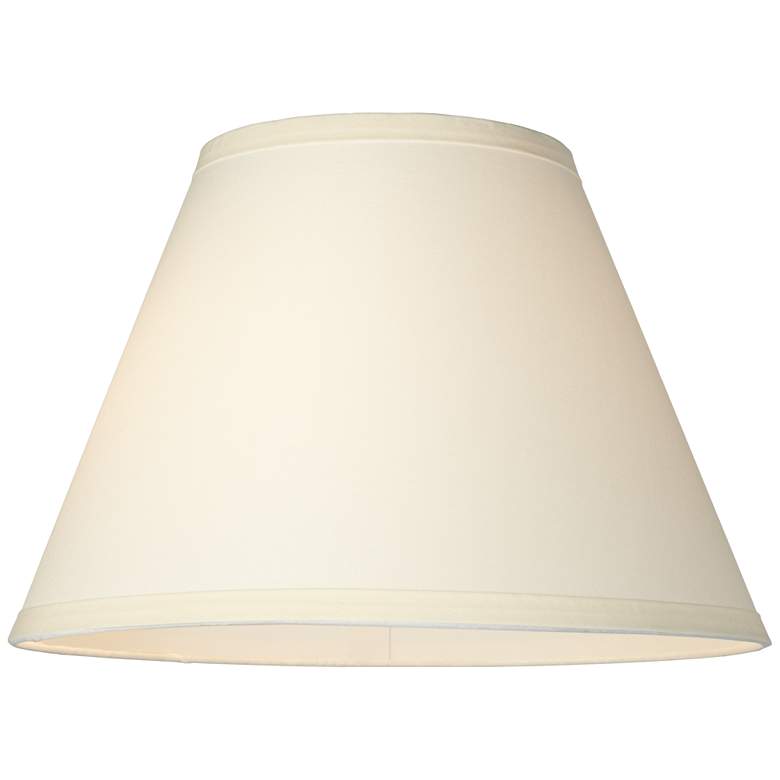 Image 3 Ivory White Set of 2 Table Lamp Shades 6x12x8.5 (Clip-On) more views