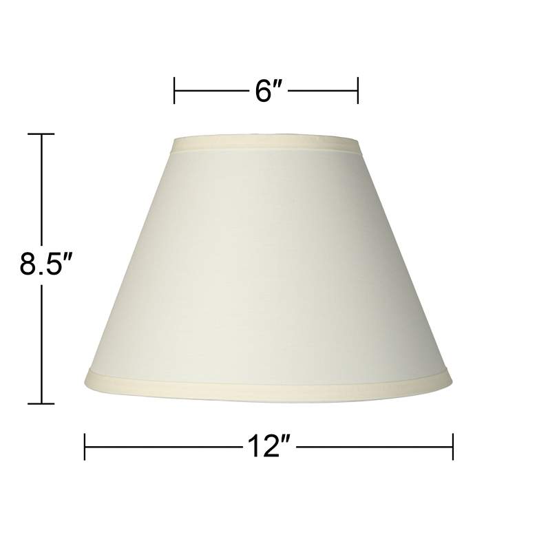 Image 6 Ivory White Set of 2 Table Lamp Shades 6x12x8.5 (Clip-On) more views