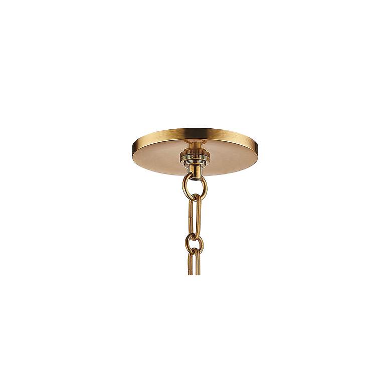 Image 3 Ivy 12 1/2 inch Wide Aged Brass and Clear Glass LED Modern Pendant Light more views
