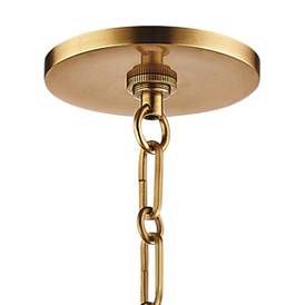 Image3 of Ivy 18" Wide Aged Brass and Clear Glass LED Modern Pendant Light more views