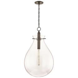 Ivy 18&quot; Wide Old Bronze LED Pendant Light with Clear Glass